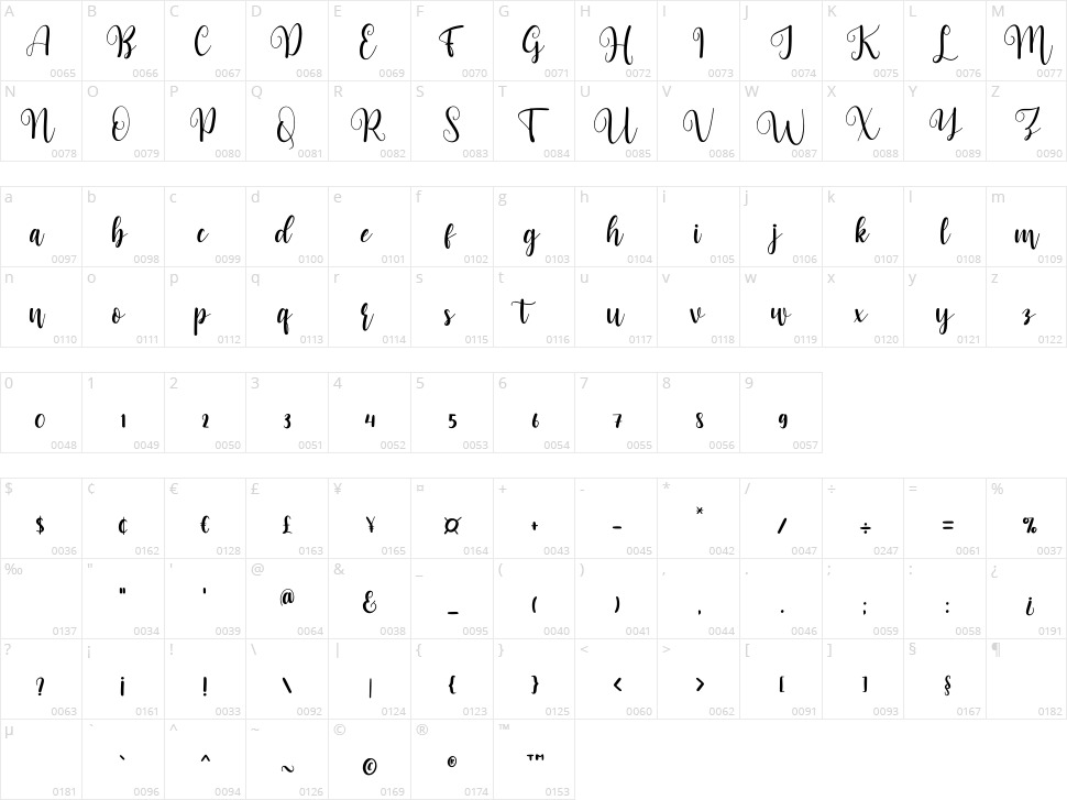 Monday Spring Character Map