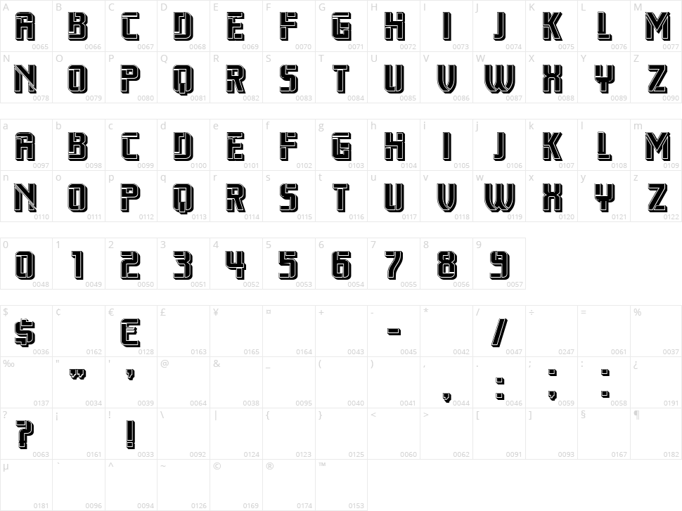 Monogram Character Map