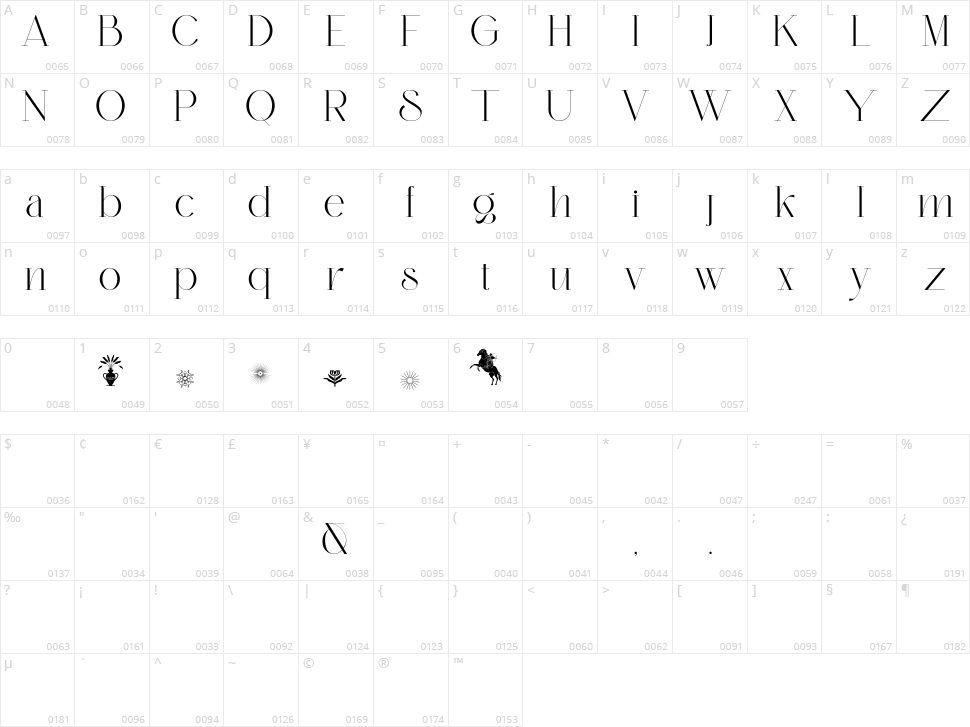 Monteilga Character Map