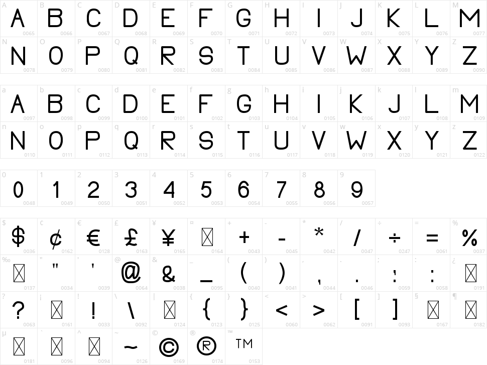 Moon Light Character Map