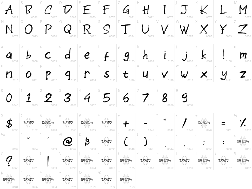 Moon Light Character Map