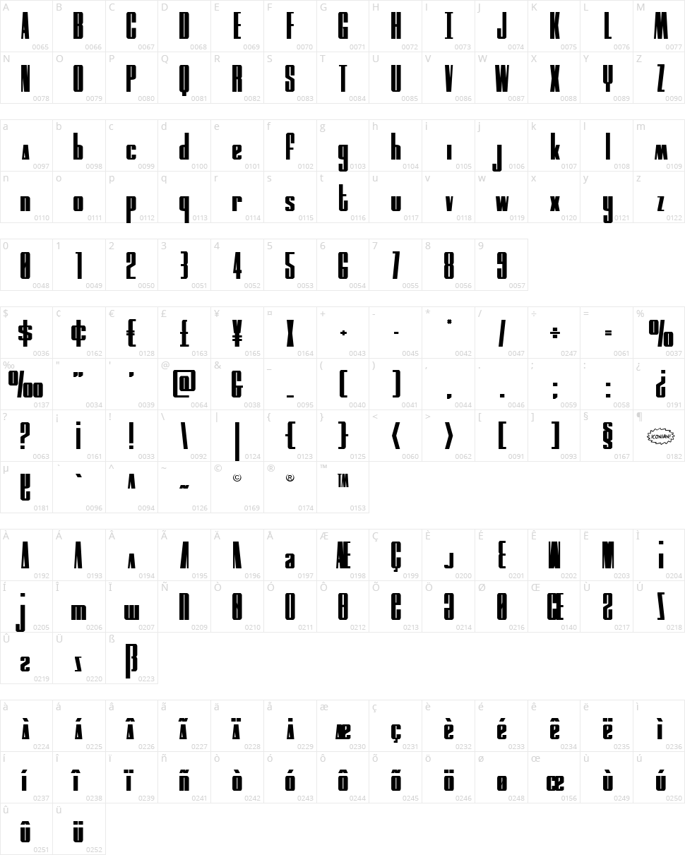 Moon Runner Character Map