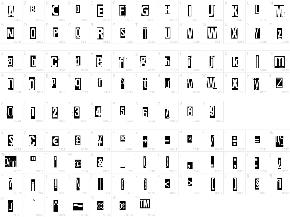 More than 50.000 Character Map