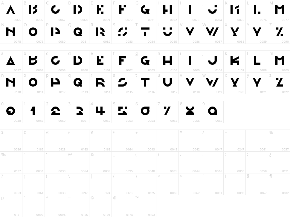 Morgante Character Map