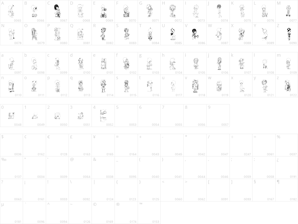Morito Character Map