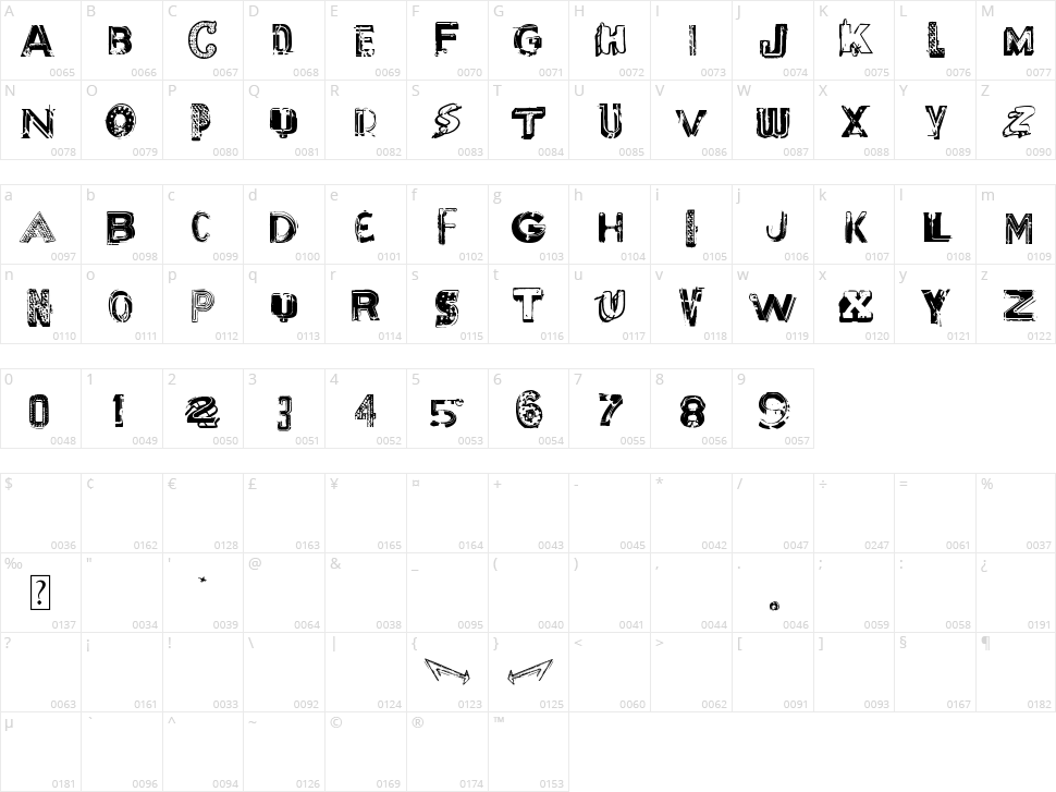 Motel Vacancy Character Map