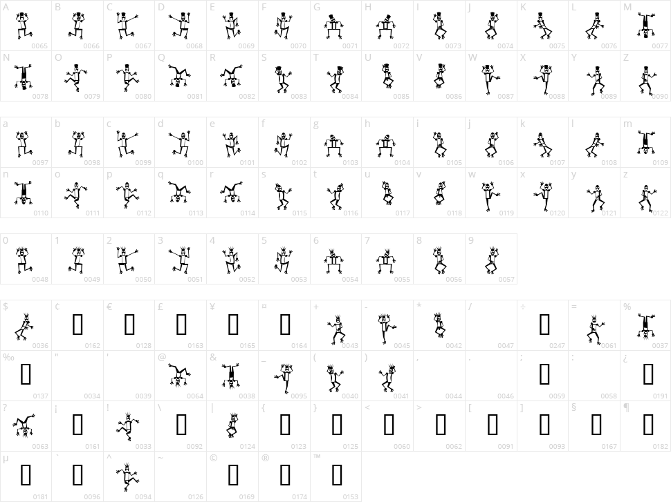 Mr Robot Funk Character Map