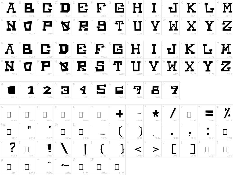 Mucho Power Character Map