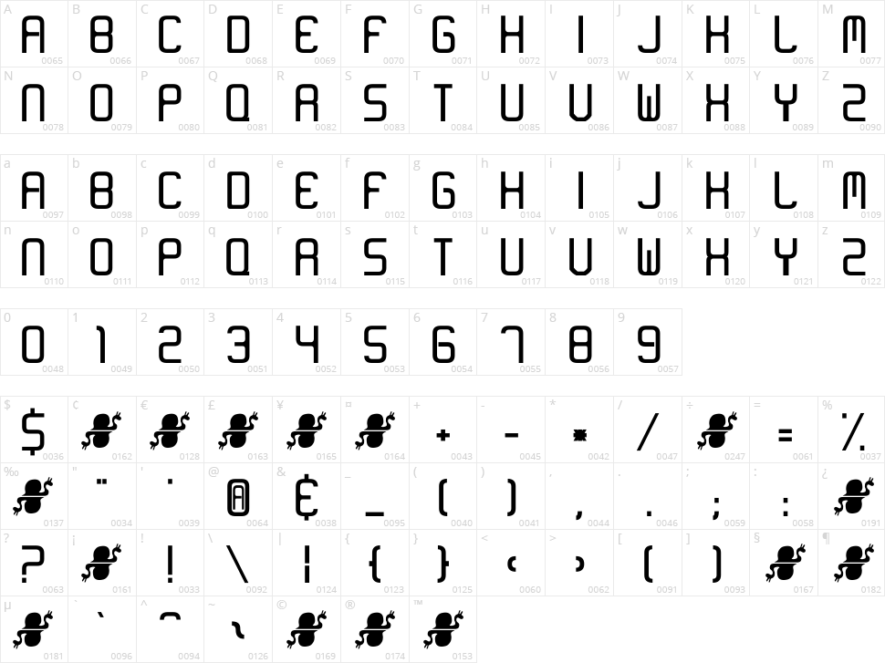 Neon Like Character Map