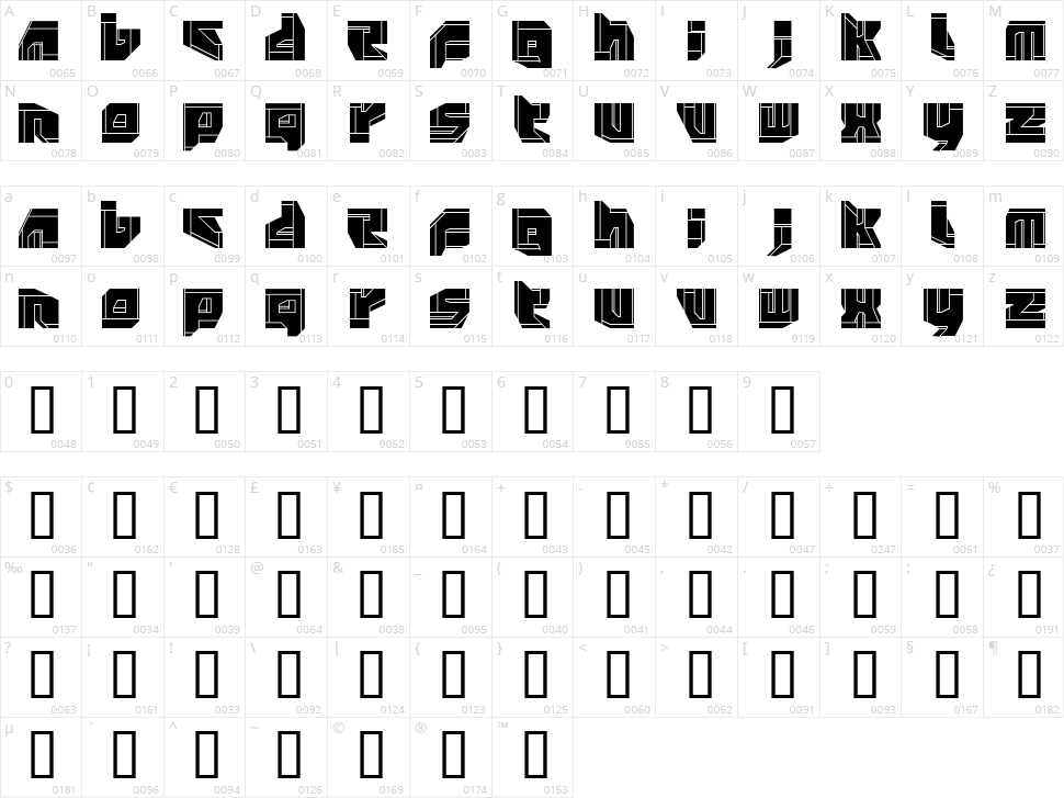NeoPangaia Character Map