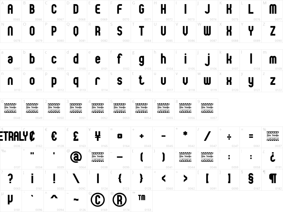 Netraly Character Map