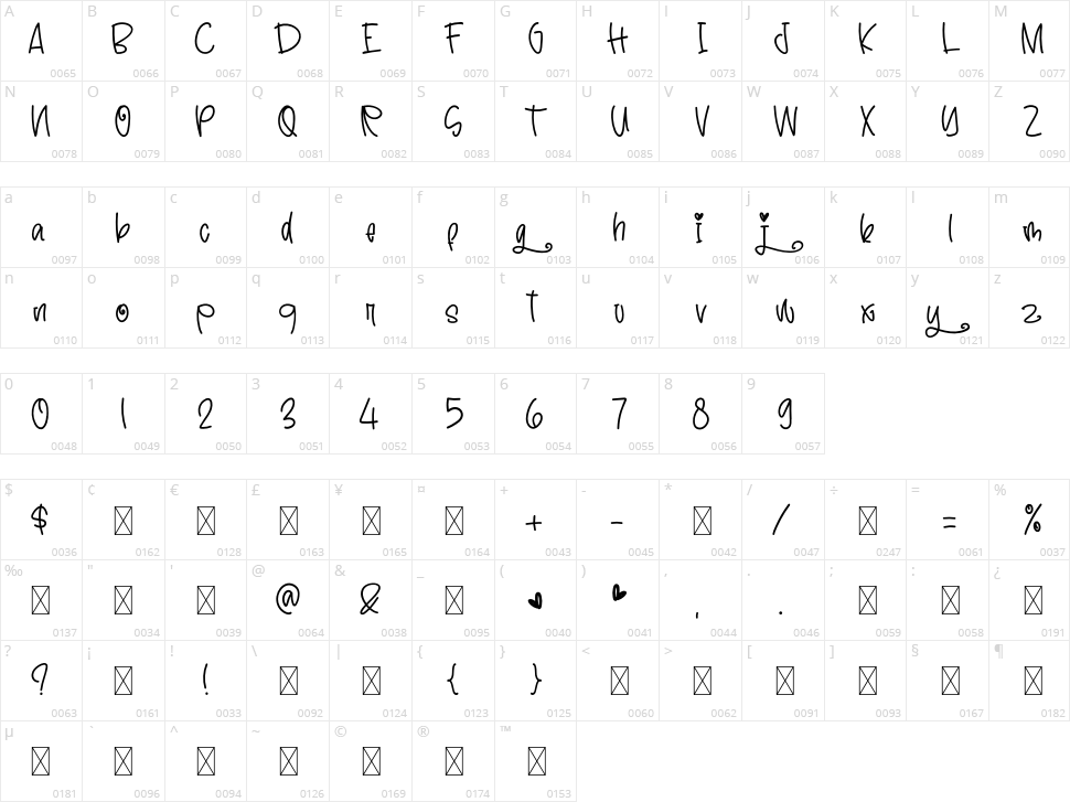 Night Dream Character Map
