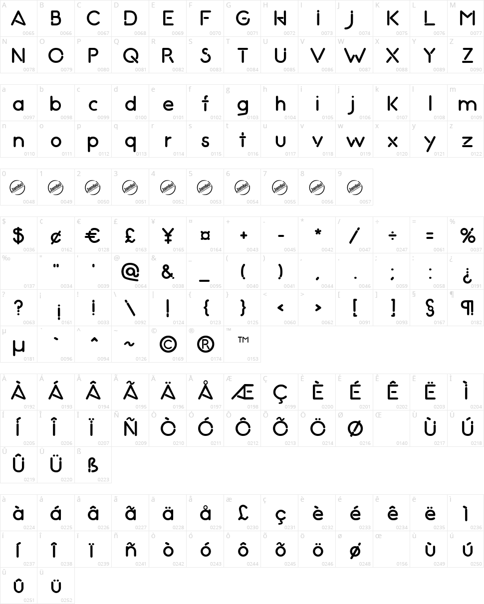 Night Club Seventy Character Map