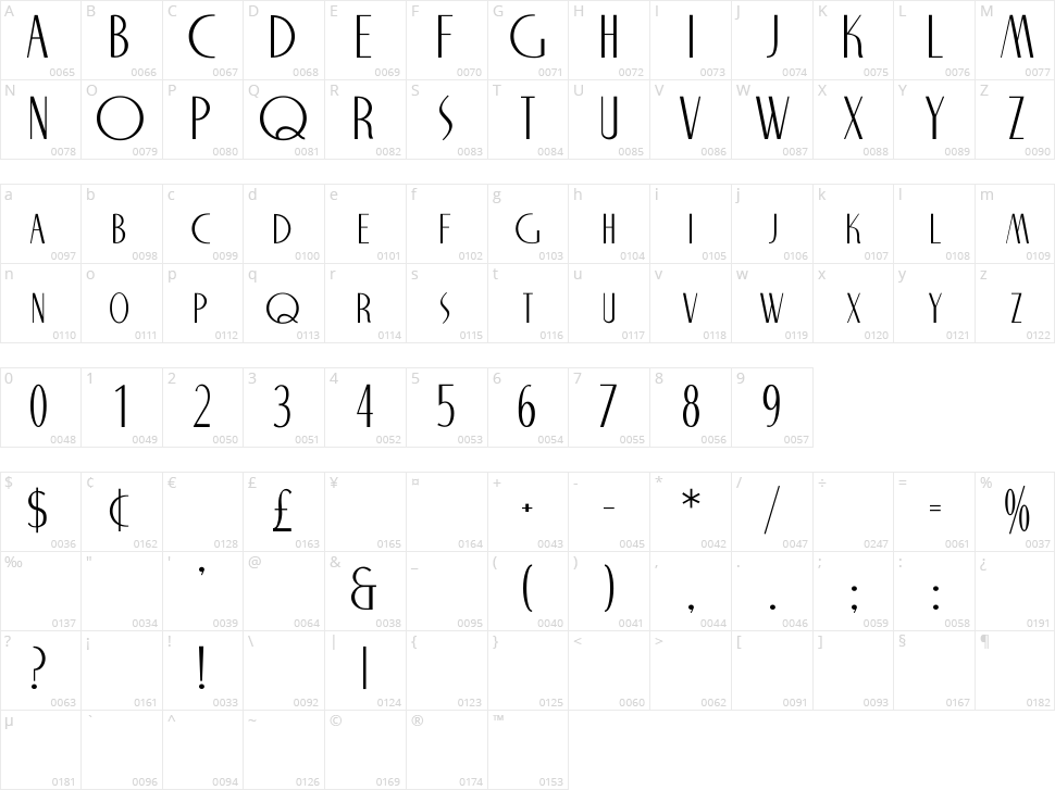 Nite Club Character Map