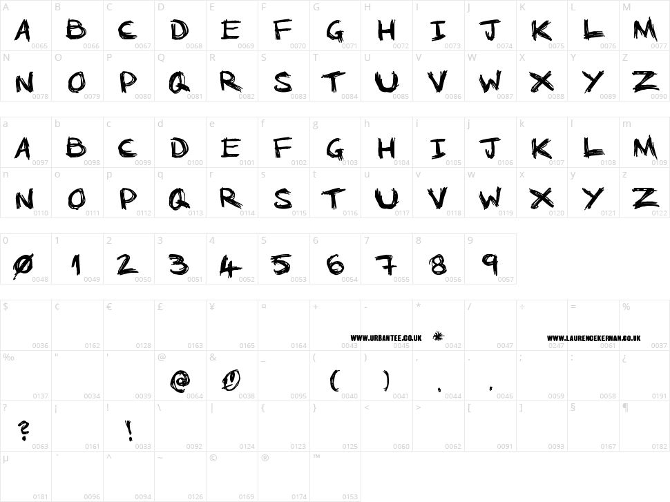 No Running In The Halls Character Map