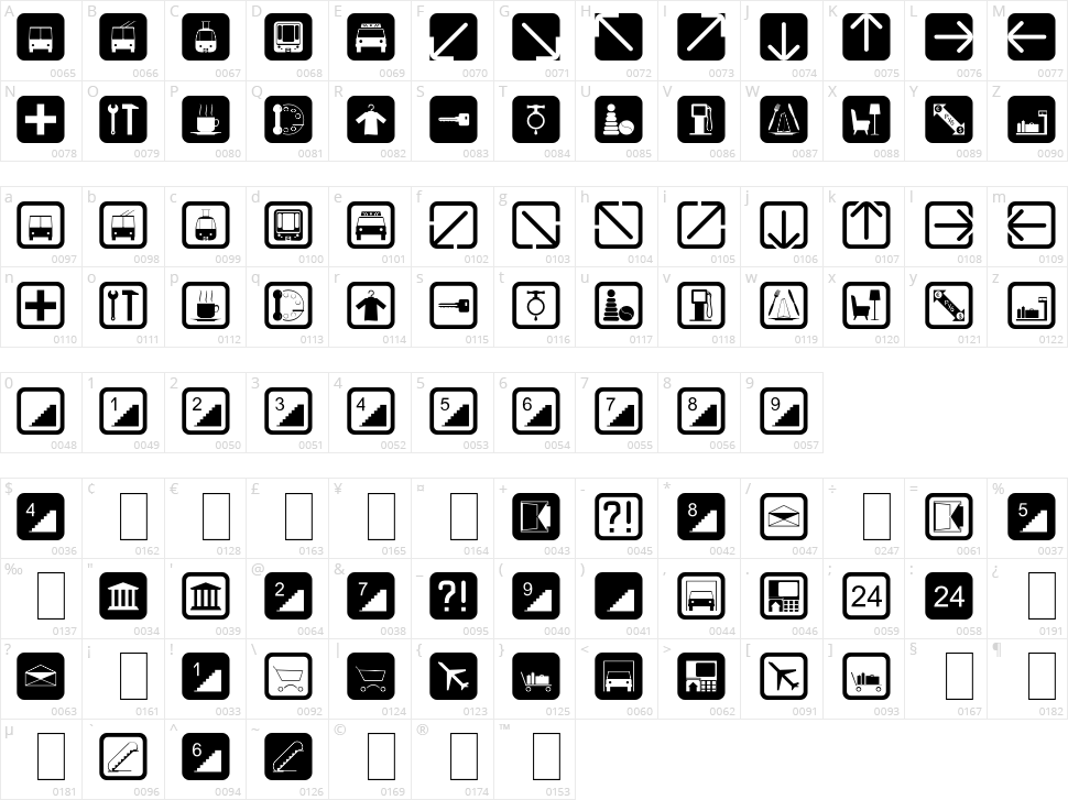 Notice 2 Std Character Map