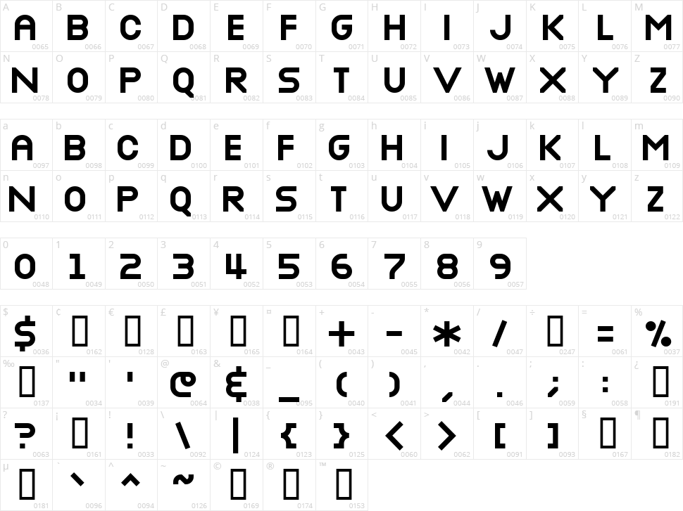Nottke Character Map