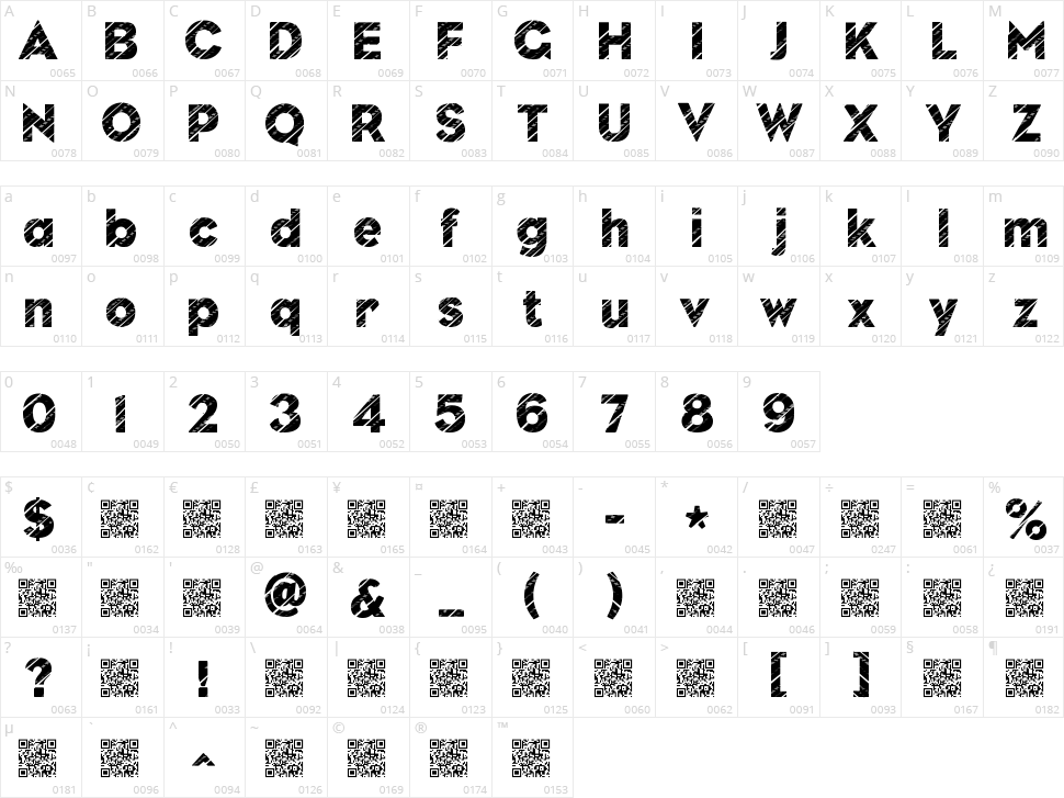 Nuevo Disco Character Map