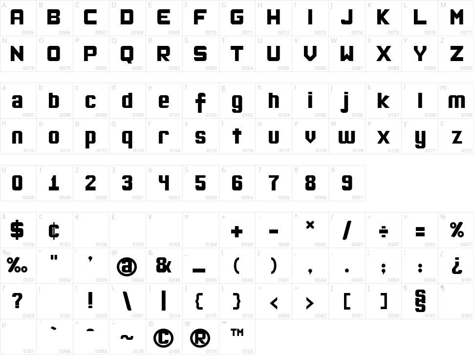 Okula Hayir Soft Character Map
