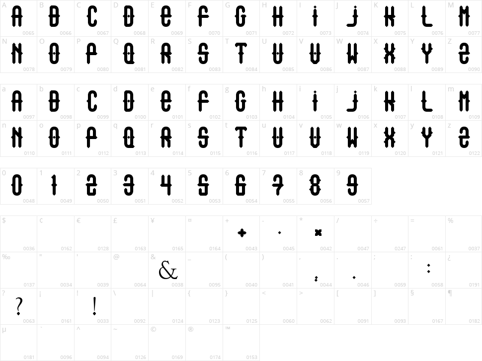 Outasight Character Map