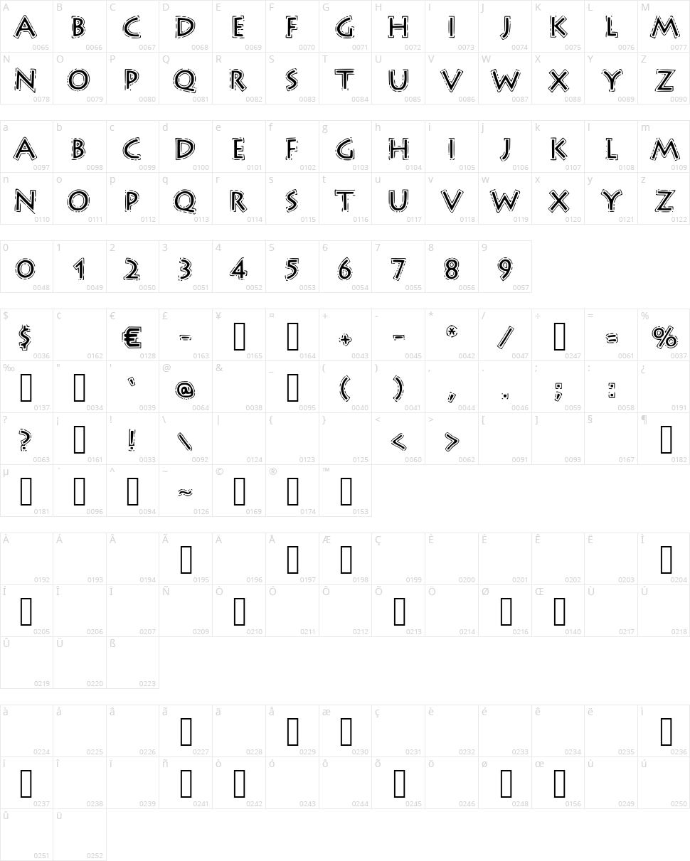 Outline Storm Character Map
