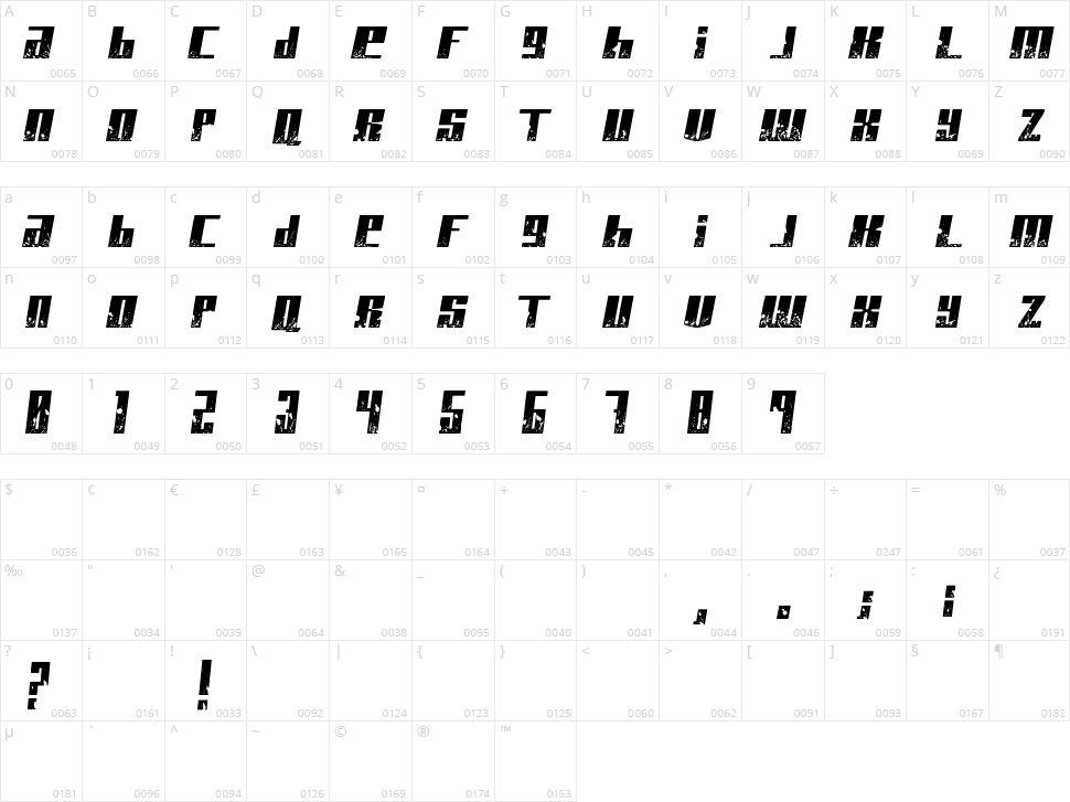 Paint It Black Character Map