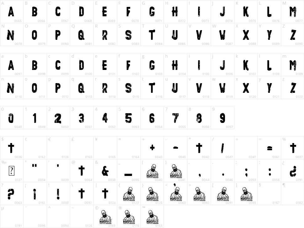 Palestine Border Character Map