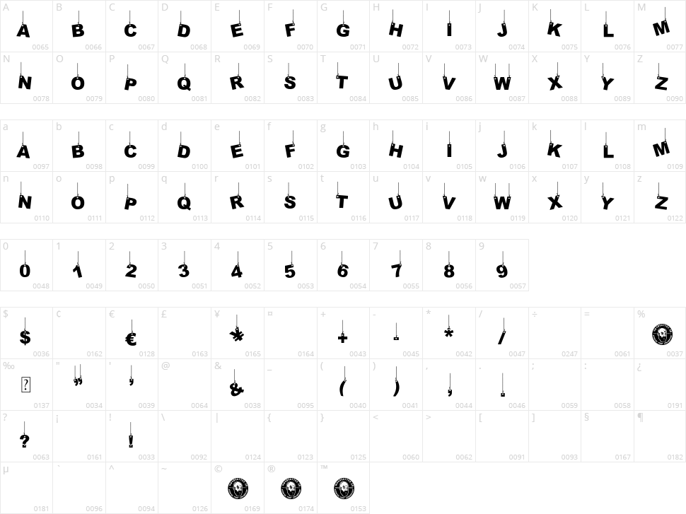 Party Letters On A Rope Character Map