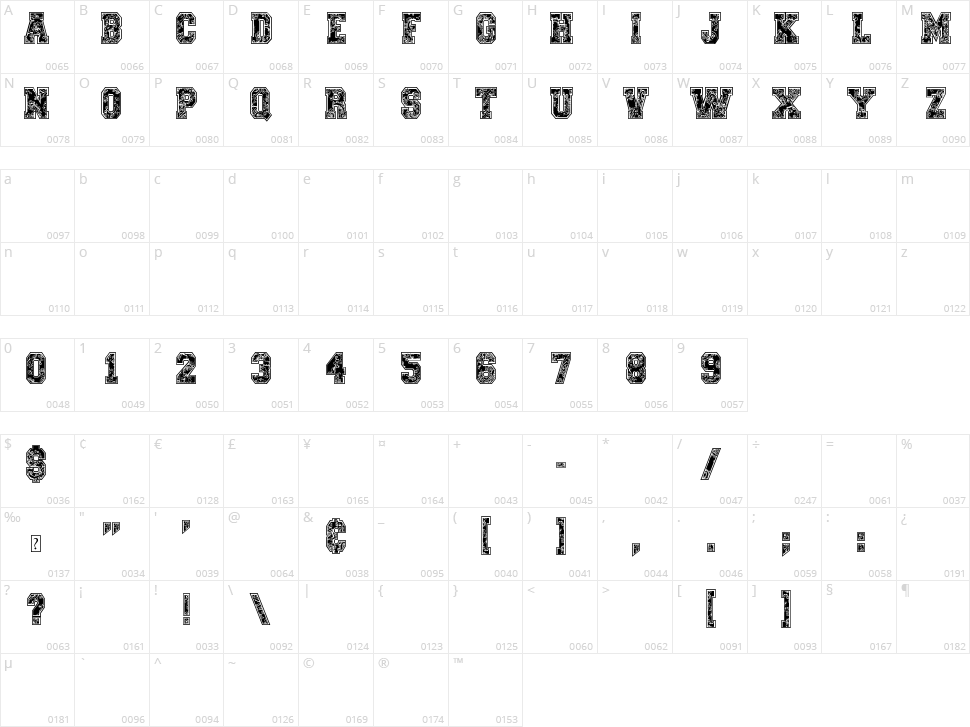 Paysley Sports Character Map