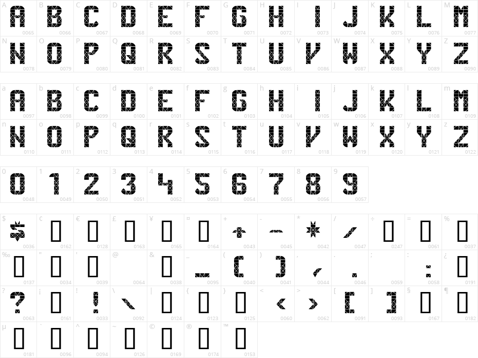 Penn Station Character Map