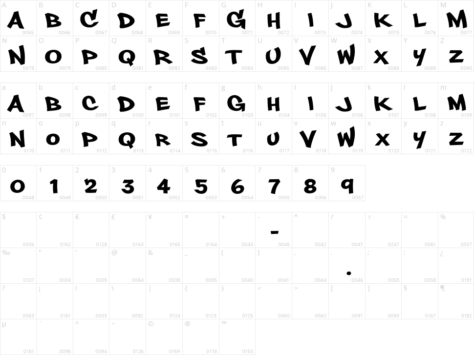 Philly Sans Character Map