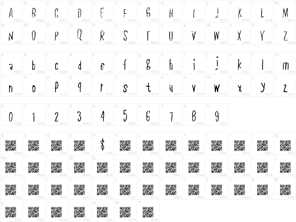 Plain Slice Character Map