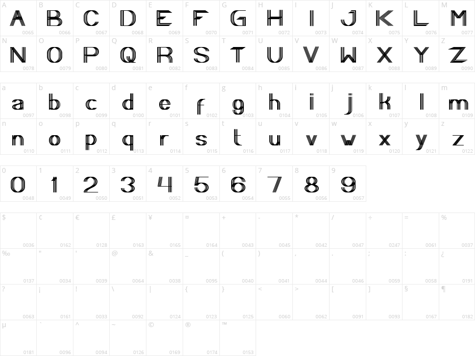 Play Ground Character Map