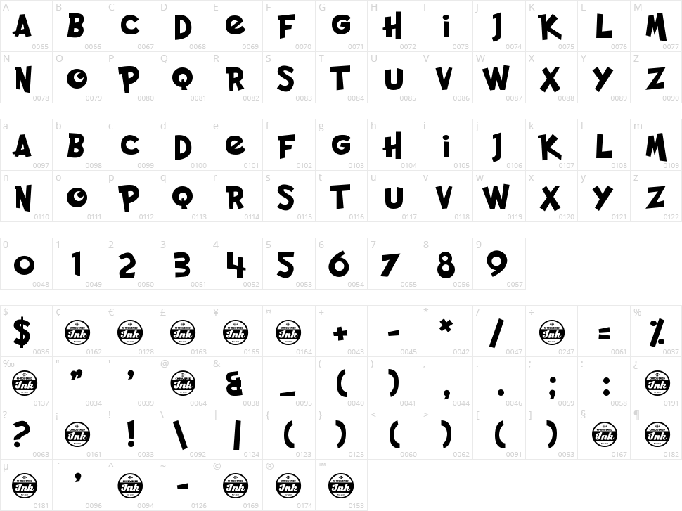 Pocket Monk Character Map