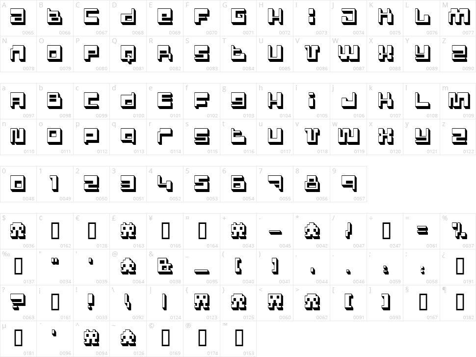 Polygon Power Character Map