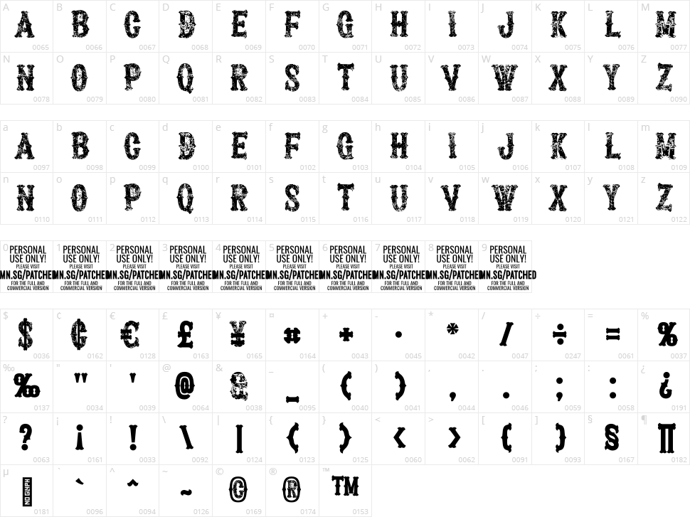 Prospect Character Map