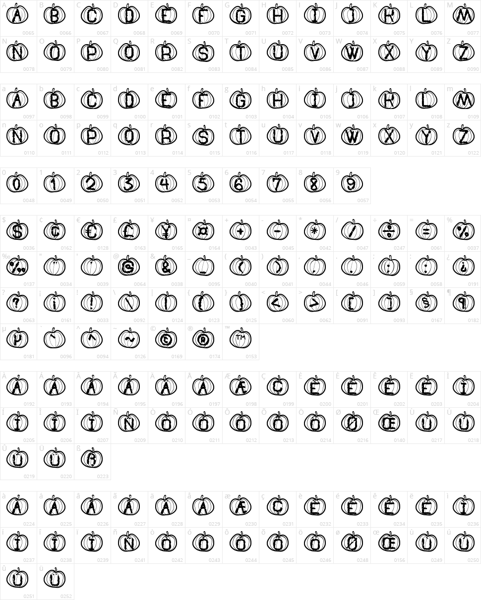 Pumpkin Halloween St Character Map