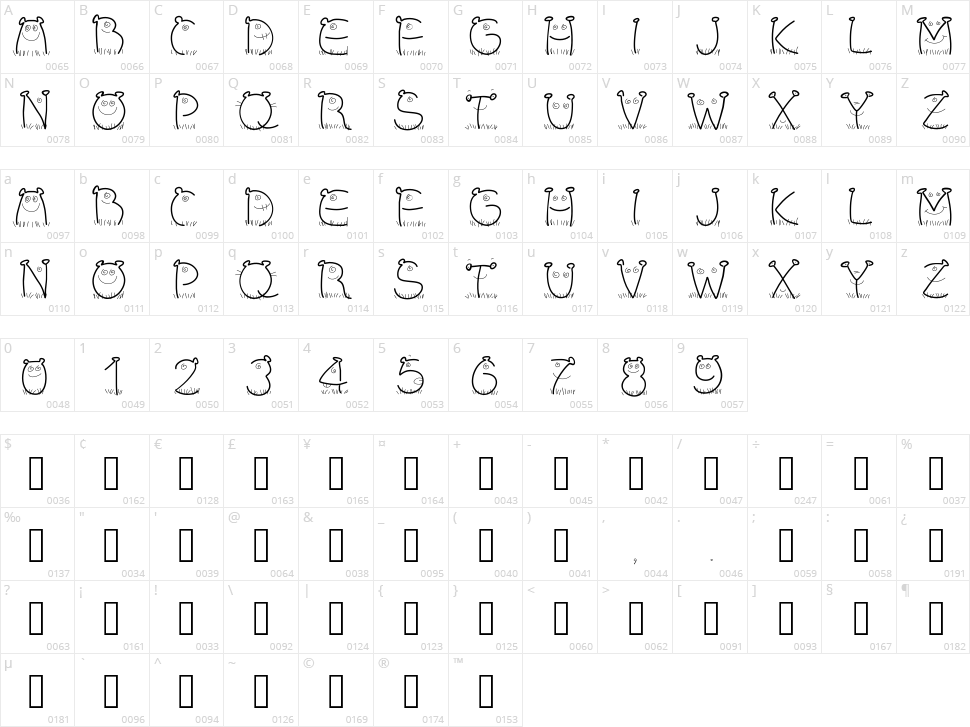 PW Children Character Map