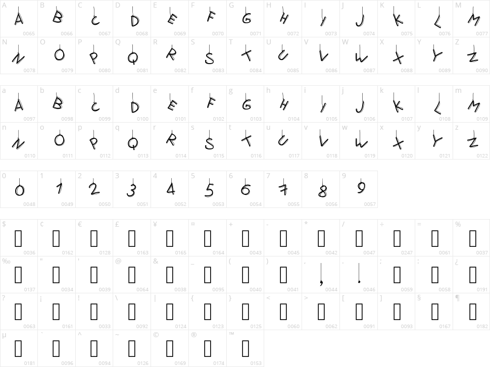 PW Fly me to the moon Character Map