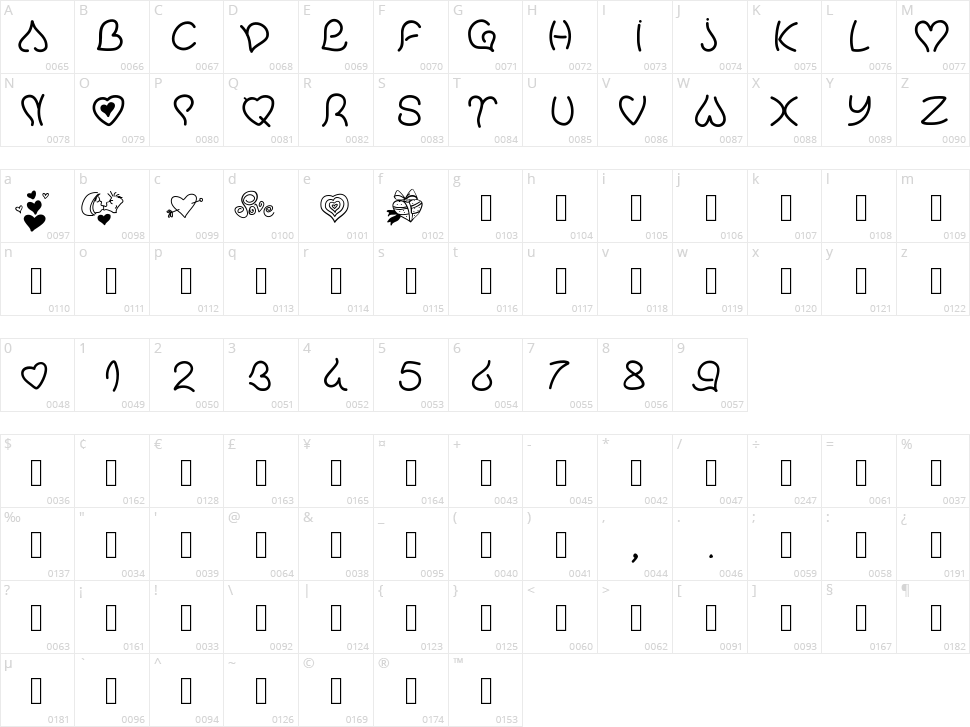 PW Valentine Love Character Map