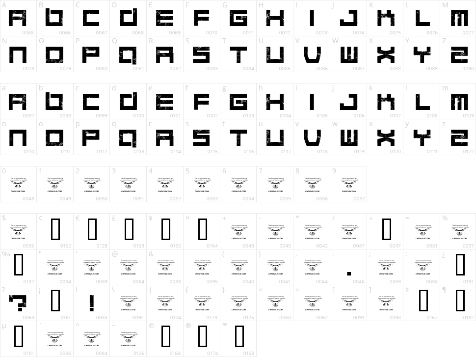 Quaaludes Character Map