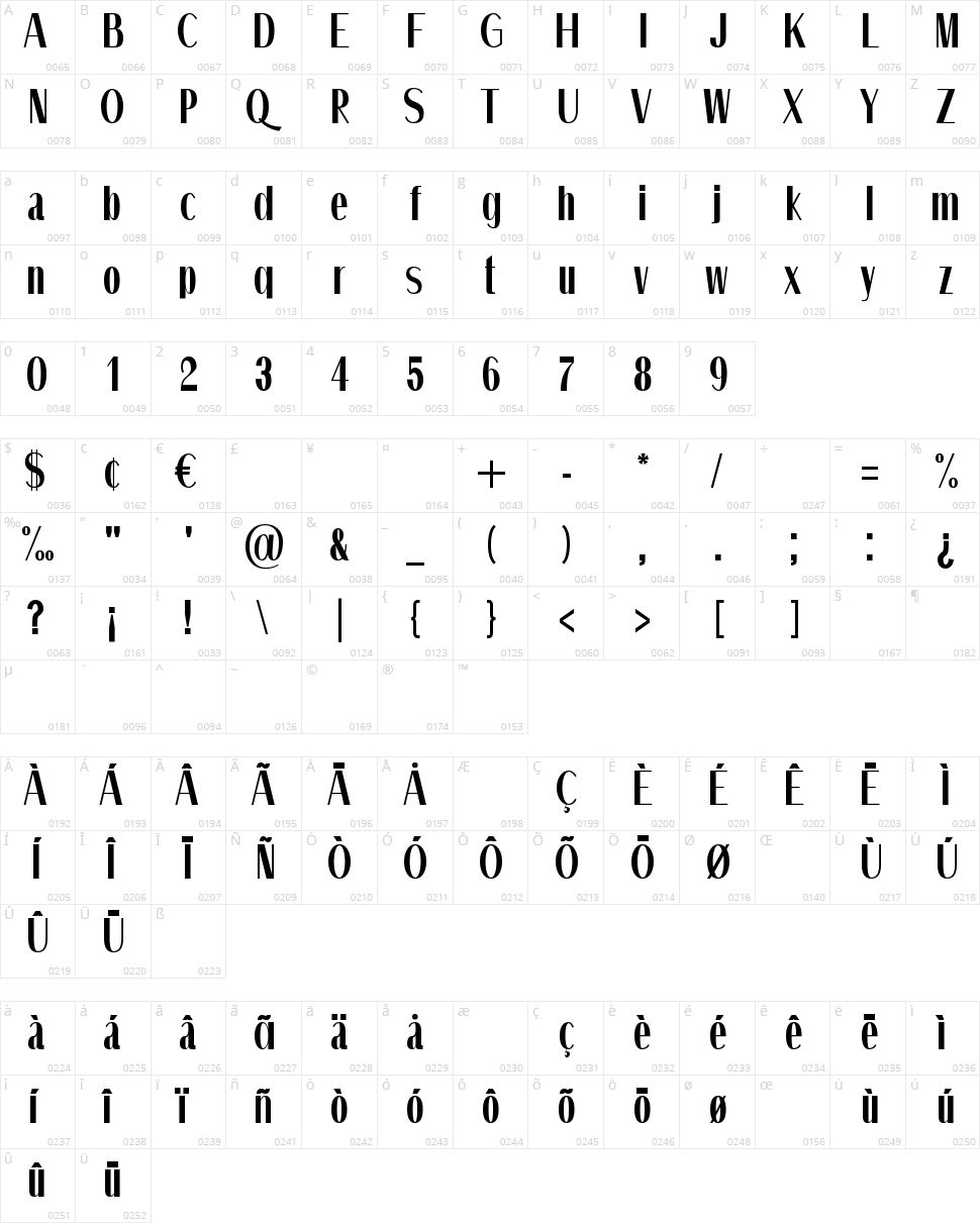 Quiet Streets Character Map