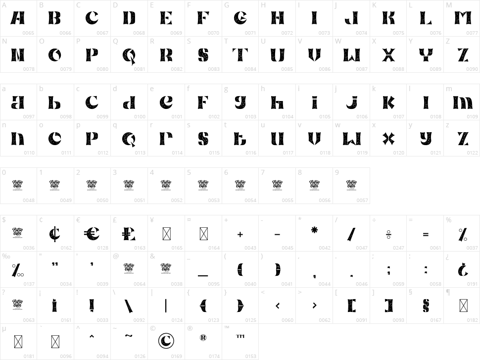 Raimei Hakke Character Map