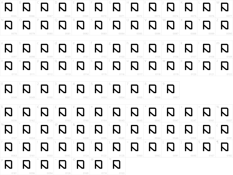 Raysha 110907 Character Map