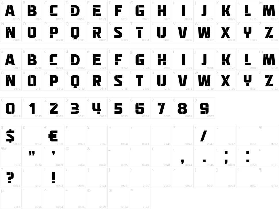 Redemtion Character Map