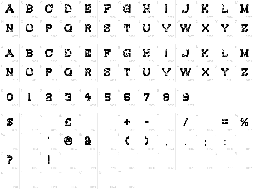 Redwood Creek Character Map