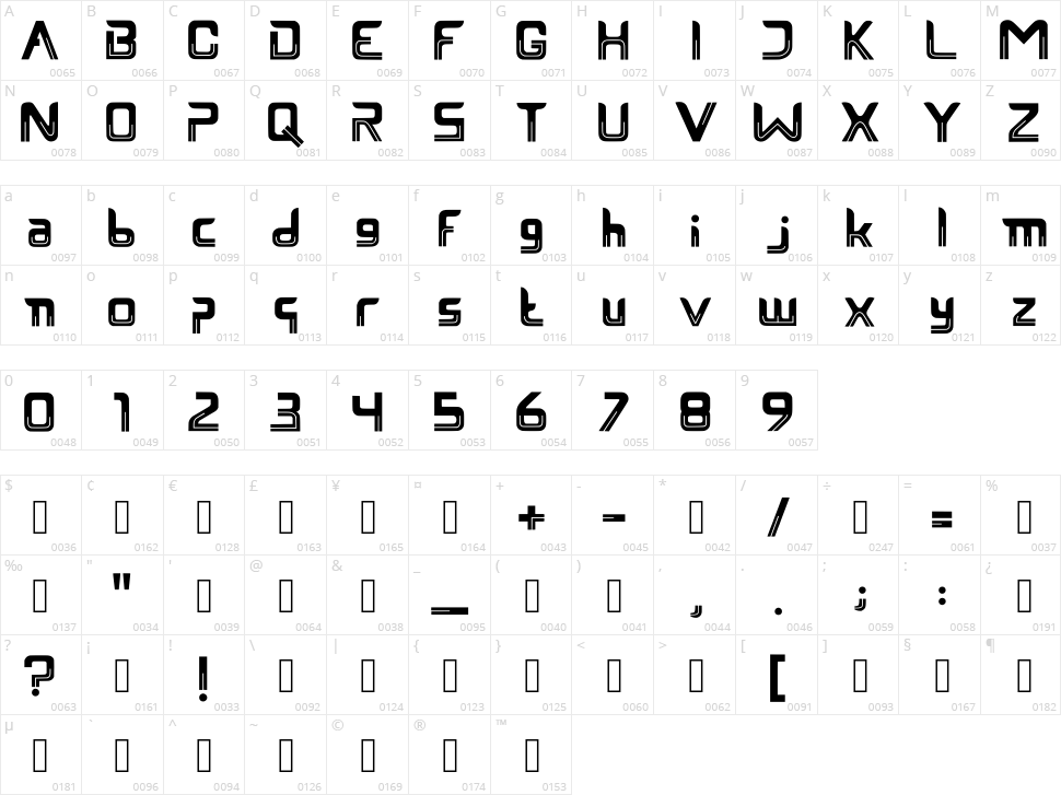 Reison Character Map