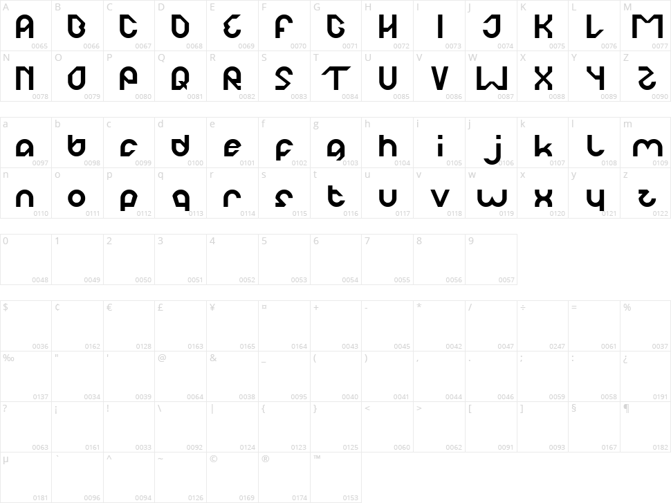 Robo Cop Character Map