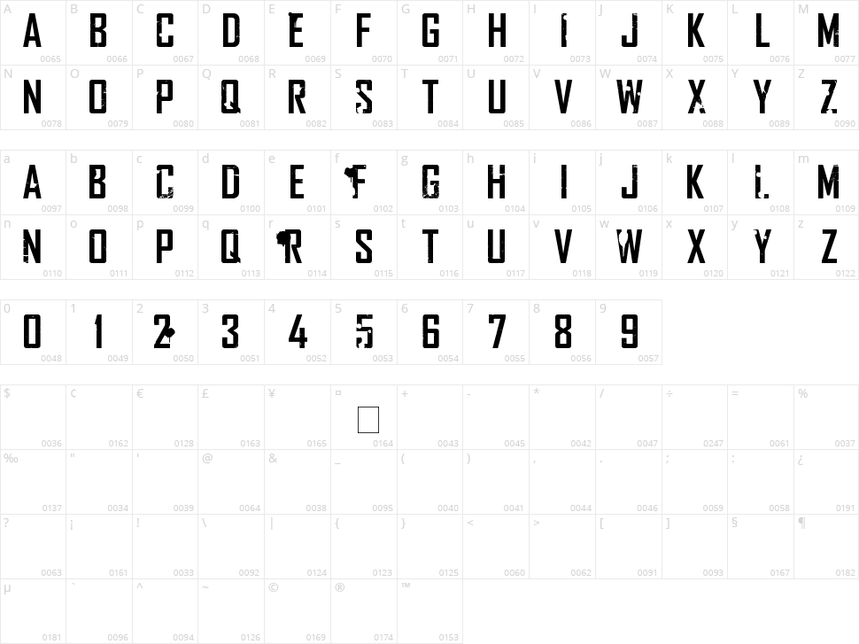 Rocketship Town Character Map