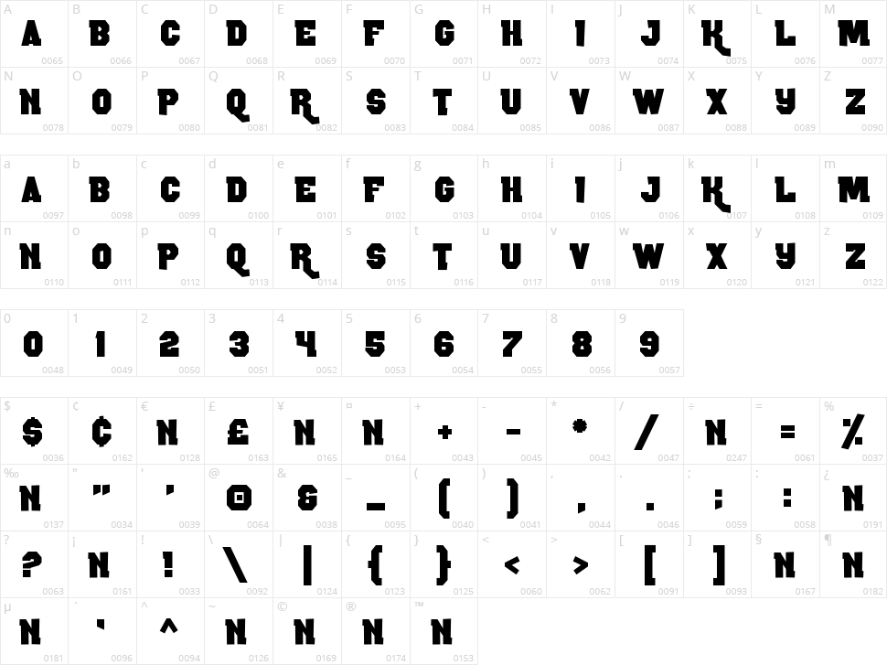 Rocky Road Character Map